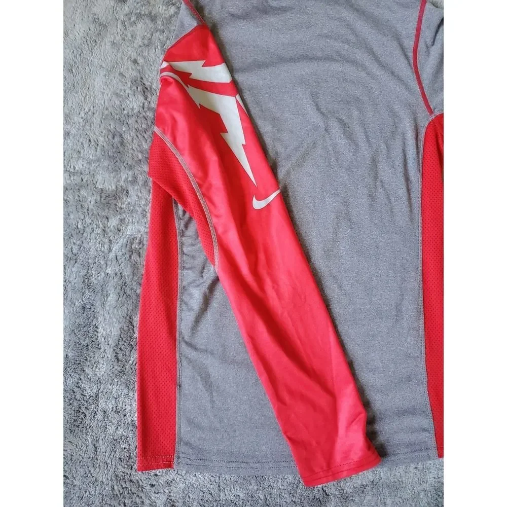Nike Men's Team Pro NikeFIT LS Fitness Polyester Spandex Shirt Size Medium